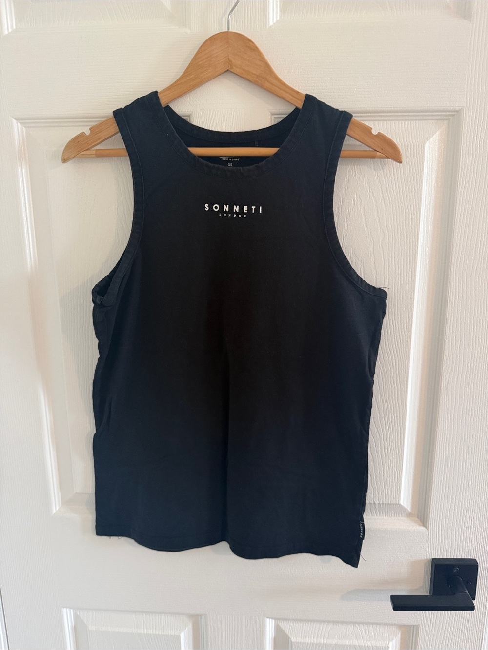 ASOS Black Sleeveless Muscle Tank with Small Front Logo